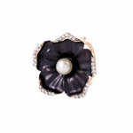 Tricyclic Camellias Pearl Scarf Buckle Brooch Holder Scarf Jewelry BK