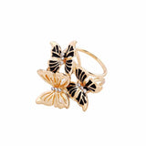 Tricyclic Three Butterfly Scarf Buckle Brooch Holder Scarf Jewelry