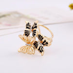 Tricyclic Three Butterfly Scarf Buckle Brooch Holder Scarf Jewelry