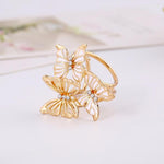 Tricyclic Three Butterfly Scarf Buckle Brooch Holder Scarf Jewelry