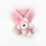 Winter Warm Children Faux Fur Scarf Solid Color Scarf Animal Bear Scarf Unisex