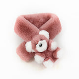 Winter Warm Children Faux Fur Scarf Solid Color Scarf Animal Bear Scarf Unisex
